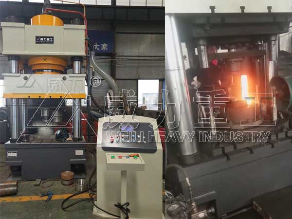 客戶(hù)之前定做的630噸鑿巖釬具熱鍛液壓機